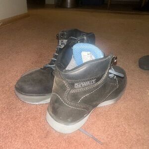 Black Combat Moto Boots with Lace-Up Design